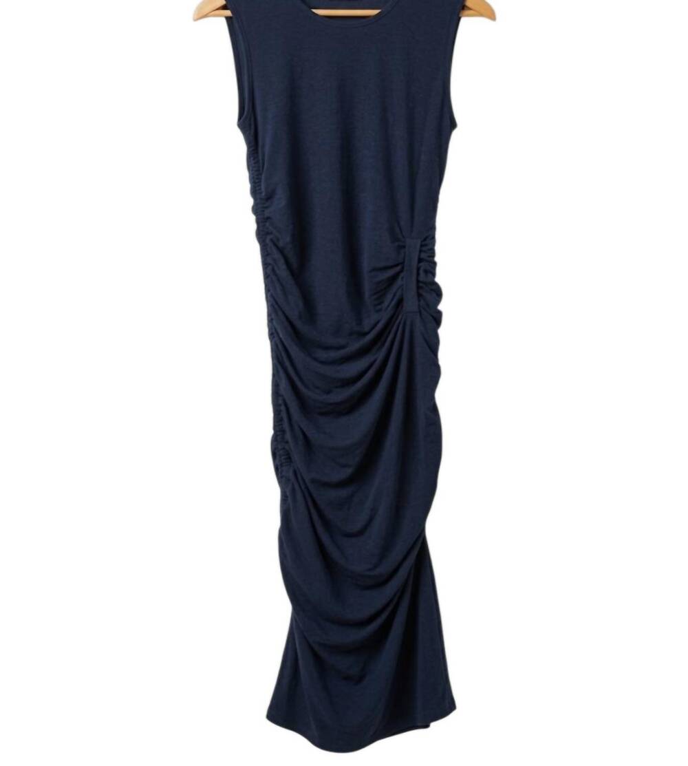 NEW ISLE BY MELIS KOZAN women's rhodes dress in navy
